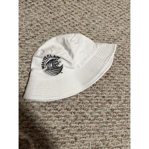 White Claw Seltzer Bucket Hat One Size White Embroidered